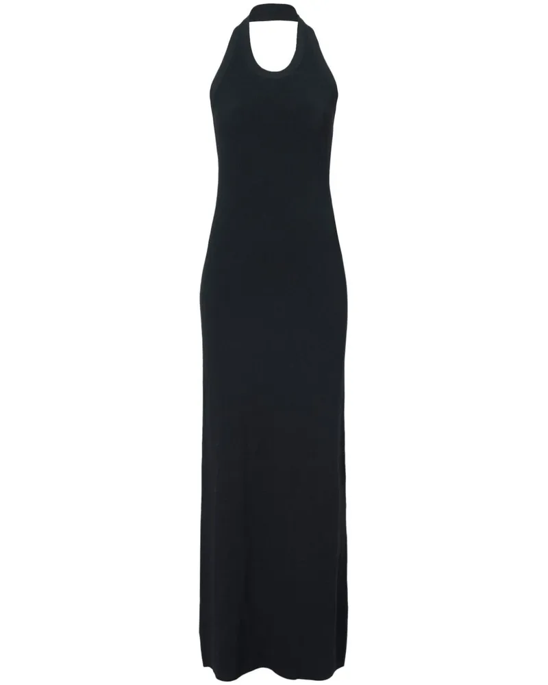 Proenza Schouler Geripptes Neckholder-Kleid - Schwarz Schwarz