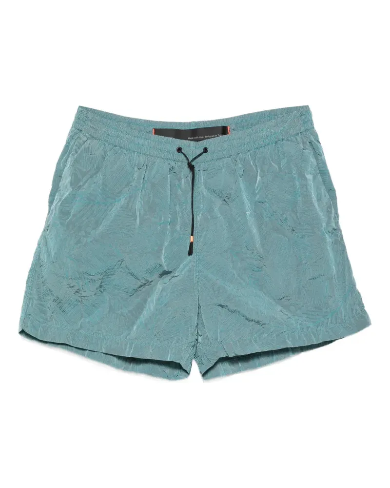 Roberto Ricci Designs leaf-pattern drawstring shorts - Blau Blau