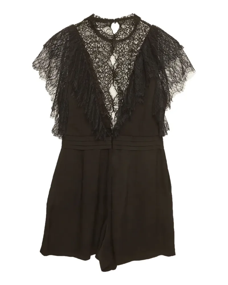 Sandro lace-trim playsuit - Schwarz Schwarz
