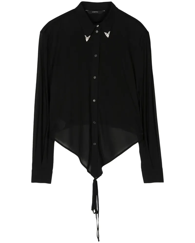 pushBUTTON Hemd mit Kragendetail - Schwarz Schwarz