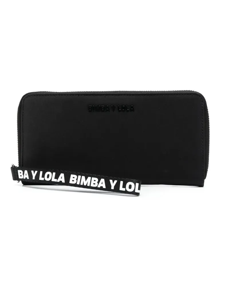 BIMBA Y LOLA Portemonnaie mit Logo-Riemen - Schwarz Schwarz