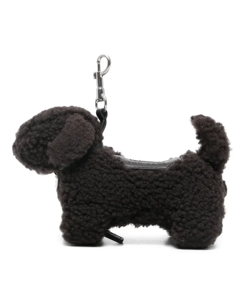 Anya Hindmarch shearling dog-shaped keyring - Braun Braun