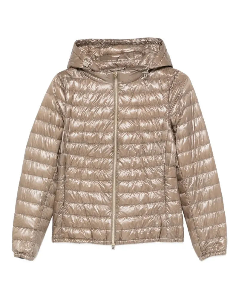 Herno hooded zip coat - Nude Nude