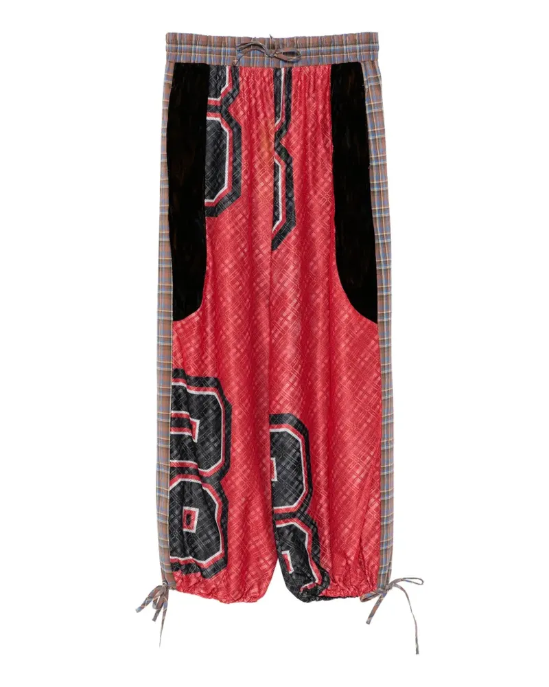 CHOPOVA LOWENA plaid panelled trousers - Schwarz Schwarz