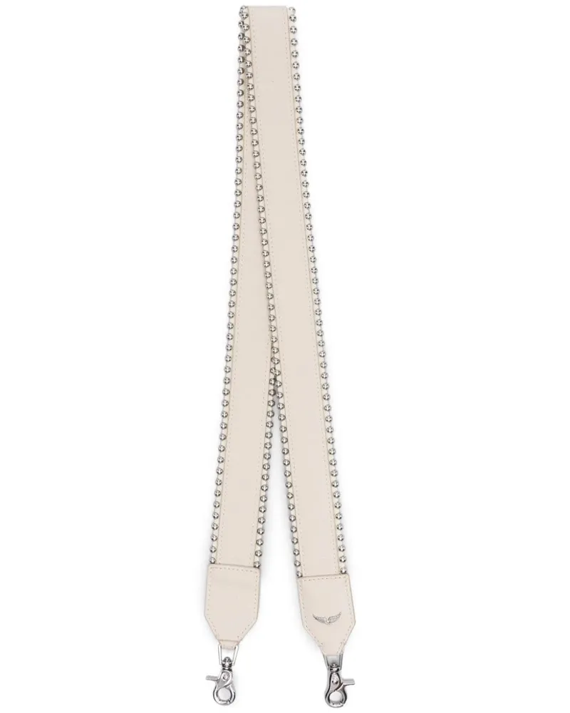 Zadig & Voltaire Schulterriemen mit Logo-Schild - Nude Nude