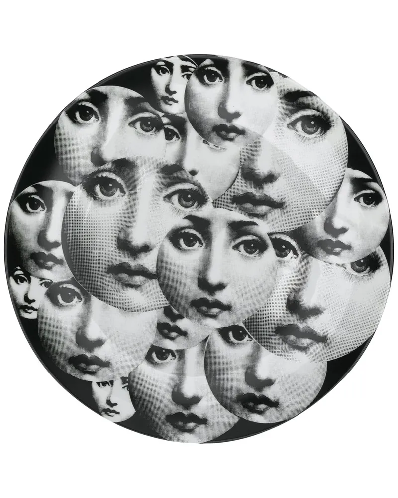 Fornasetti Tema e Variazioni' Wandteller Schwarz