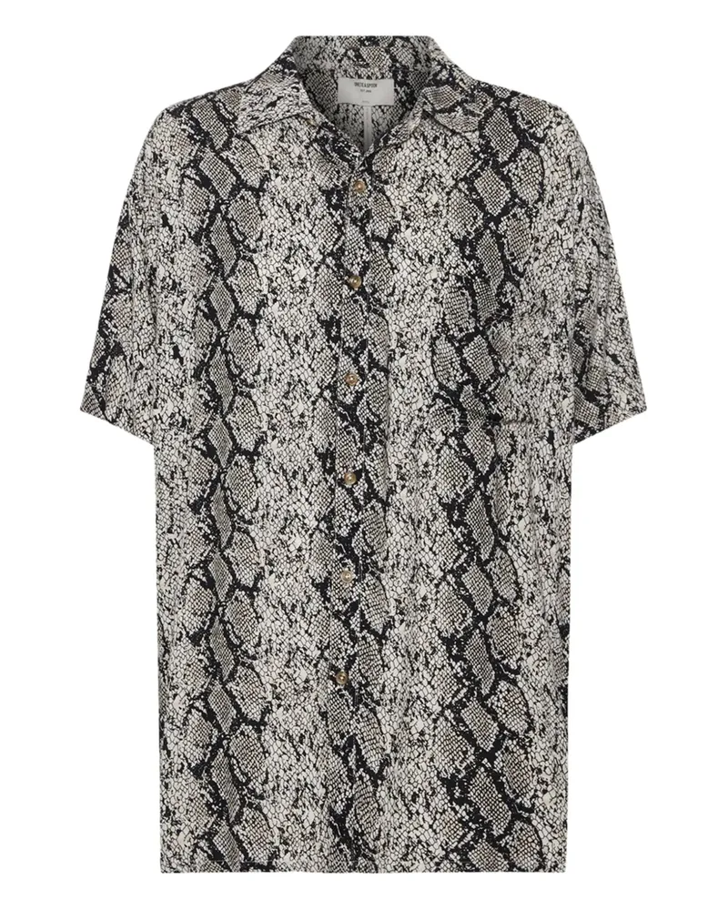 One Teaspoon snake-print short-sleeve shirt - Grau Grau