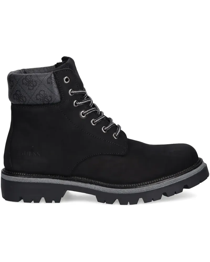 Guess lace-up logo boots - Schwarz Schwarz
