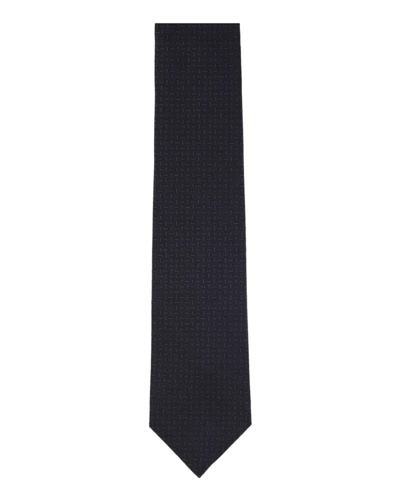 BARBA patterned tie - Blau Blau