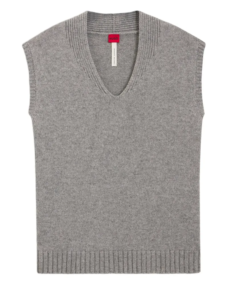 HUGO BOSS V-neck vest - Grau Grau