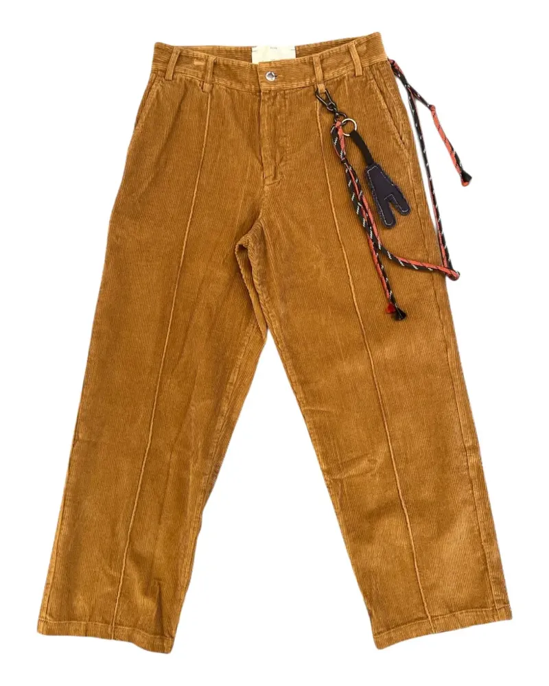 Song For The Mute Hose aus Cord mit Ziernähten - Braun Braun