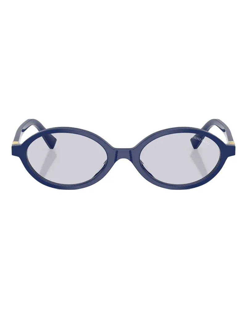 Miu Miu Sonnenbrille mit ovalem Gestell - Blau Blau
