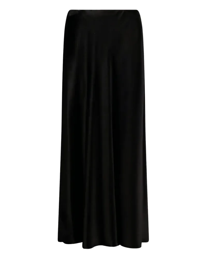 Alberta Ferretti Gerader Rock mit Diagonalschnitt - Schwarz Schwarz