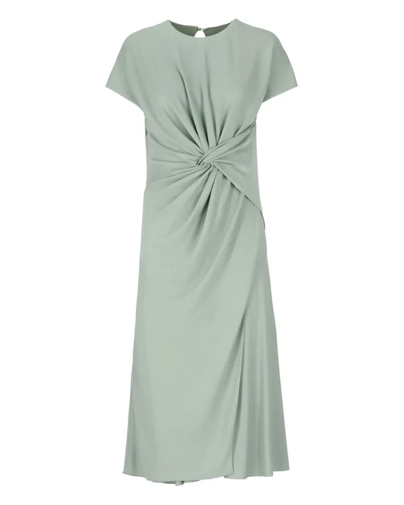 Lanvin Kurzärmeliges Kleid mit Knotendetail - Grün Grün