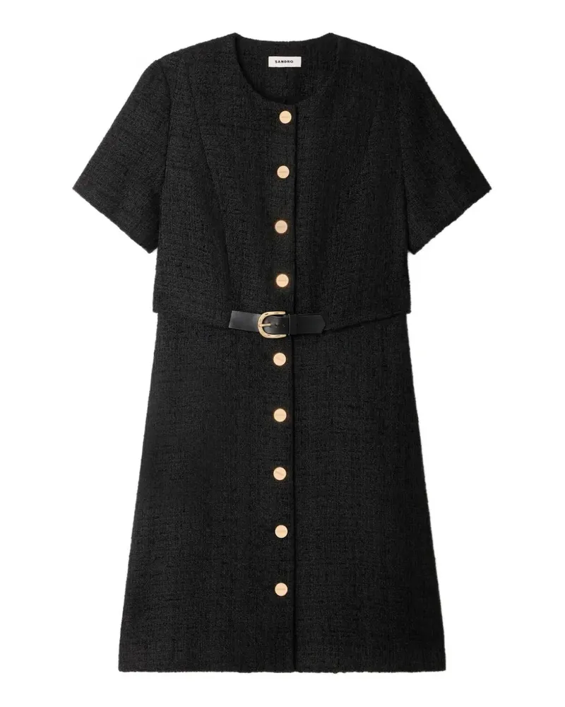 Sandro Minikleid mit Gürtel - Schwarz Schwarz