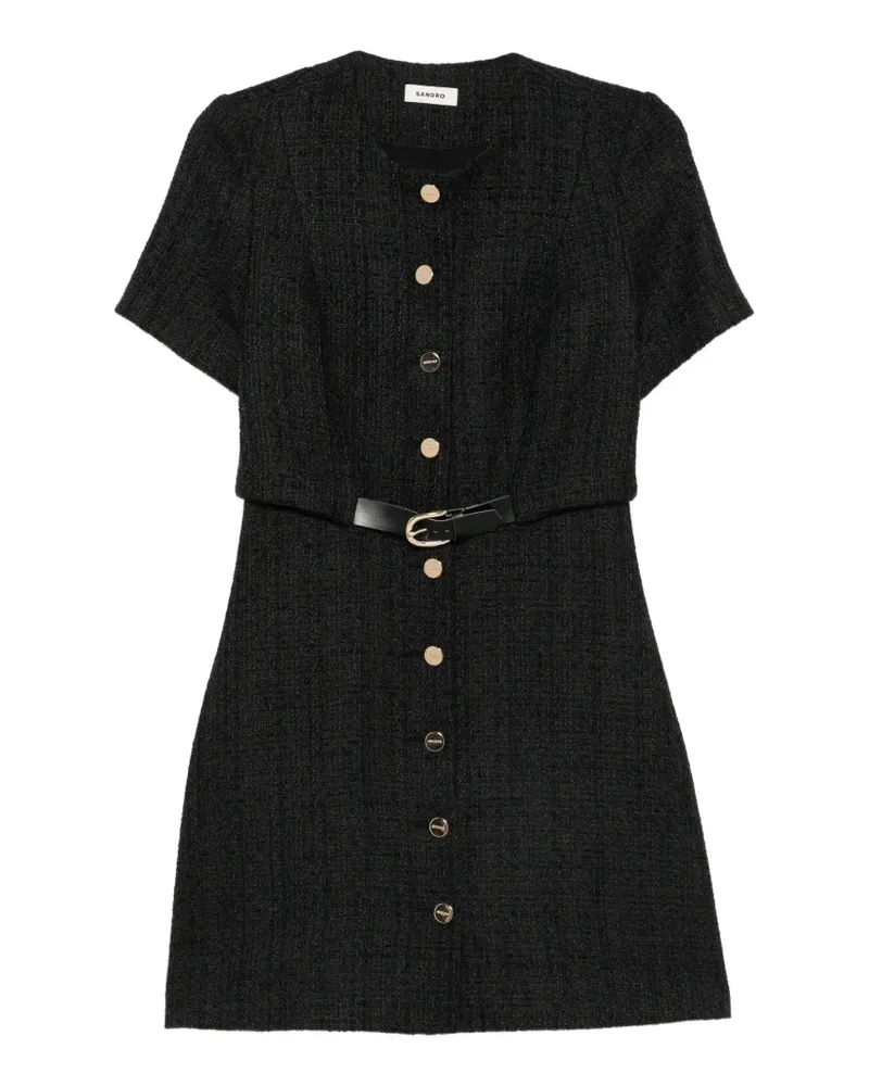 Sandro Minikleid mit Gürtel - Schwarz Schwarz