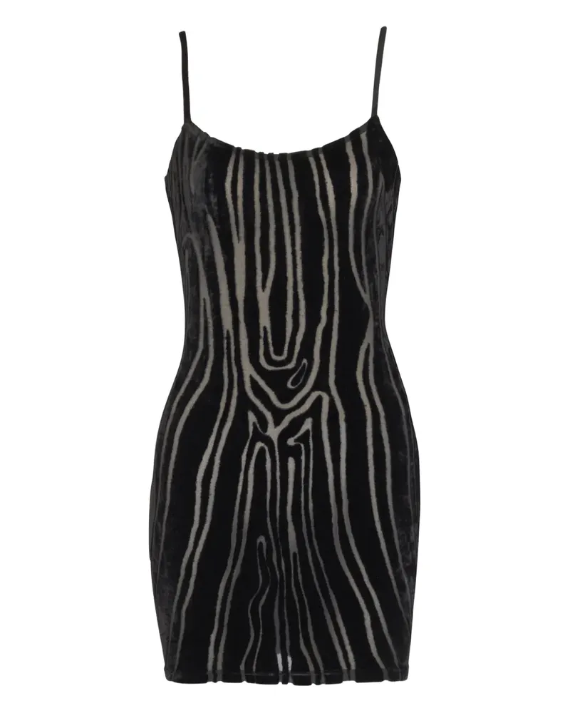 Balmain Minikleid mit Zebra-Print - Schwarz Schwarz