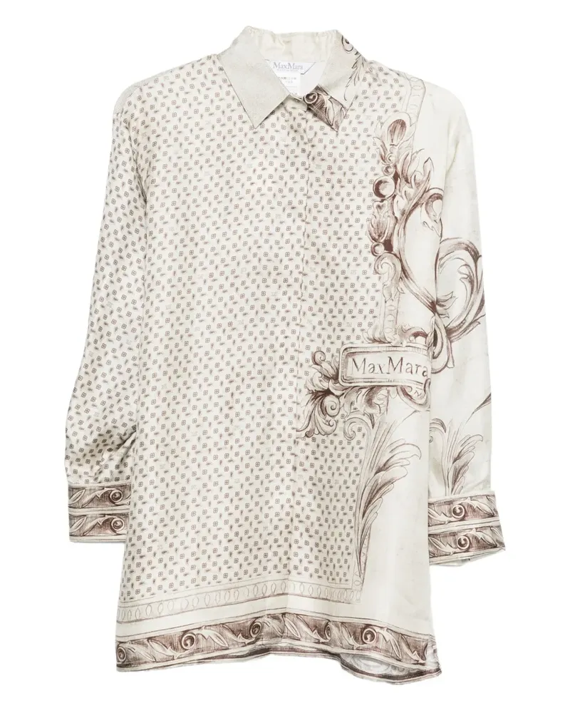 Max Mara Hemd mit Print - Nude Nude