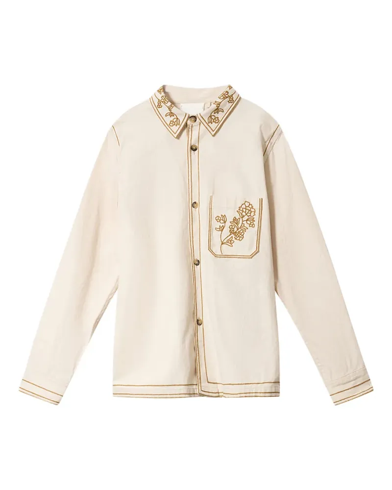 Isabel Marant Rudy Hemdjacke mit Stickerei - Nude Nude