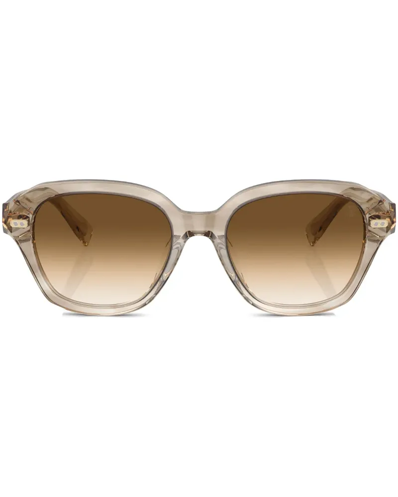 Brunello Cucinelli BC4004S Sonnenbrille mit rundem Gestell - Nude Nude