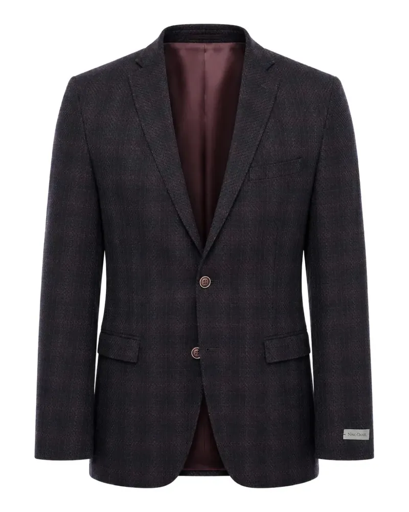 Corneliani checked single-breasted blazer - Violett Violett
