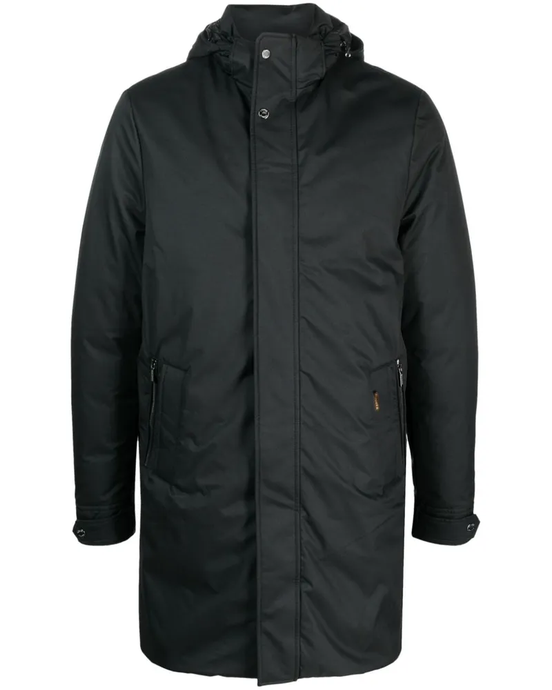 MOORER Gefütterter Kapuzenparka - Schwarz Schwarz