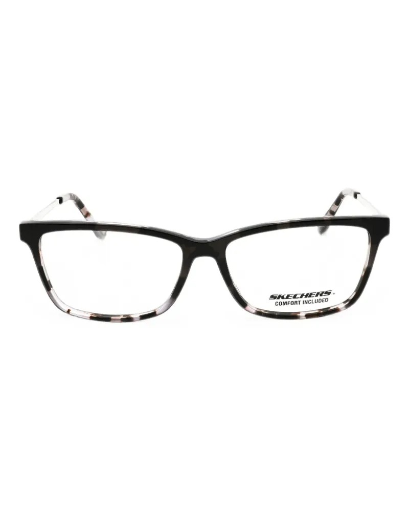 Skechers rectangle-frame glasses - Schwarz Schwarz