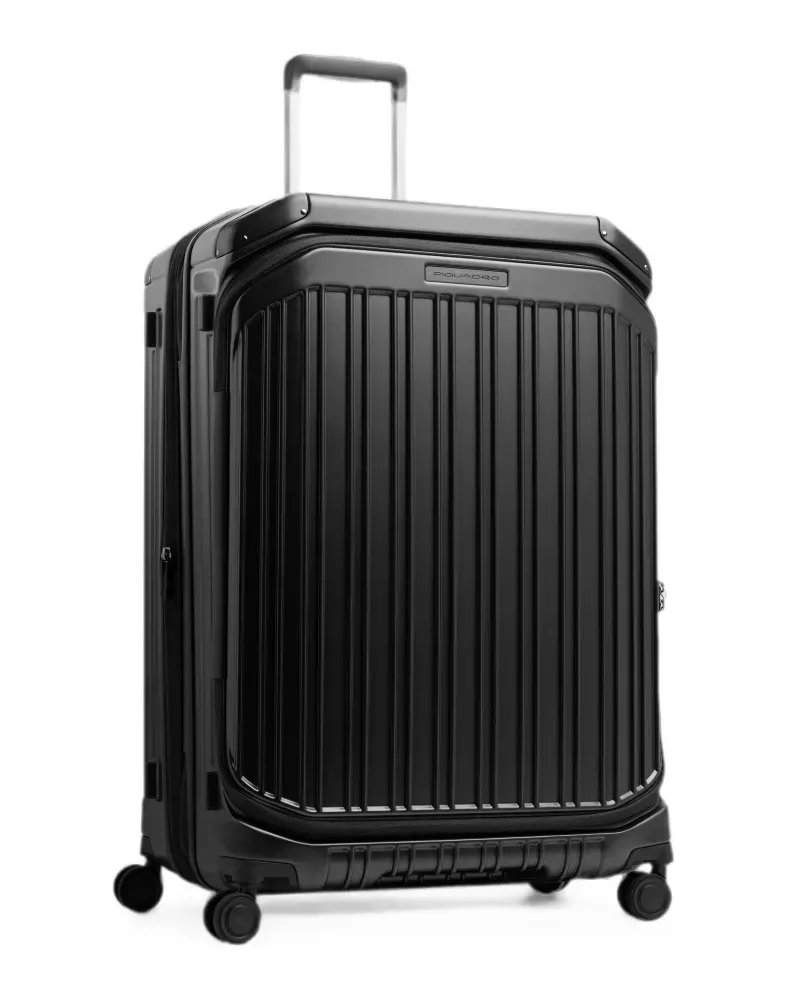 Piquadro large expandable dual-opening suitcase - Schwarz Schwarz