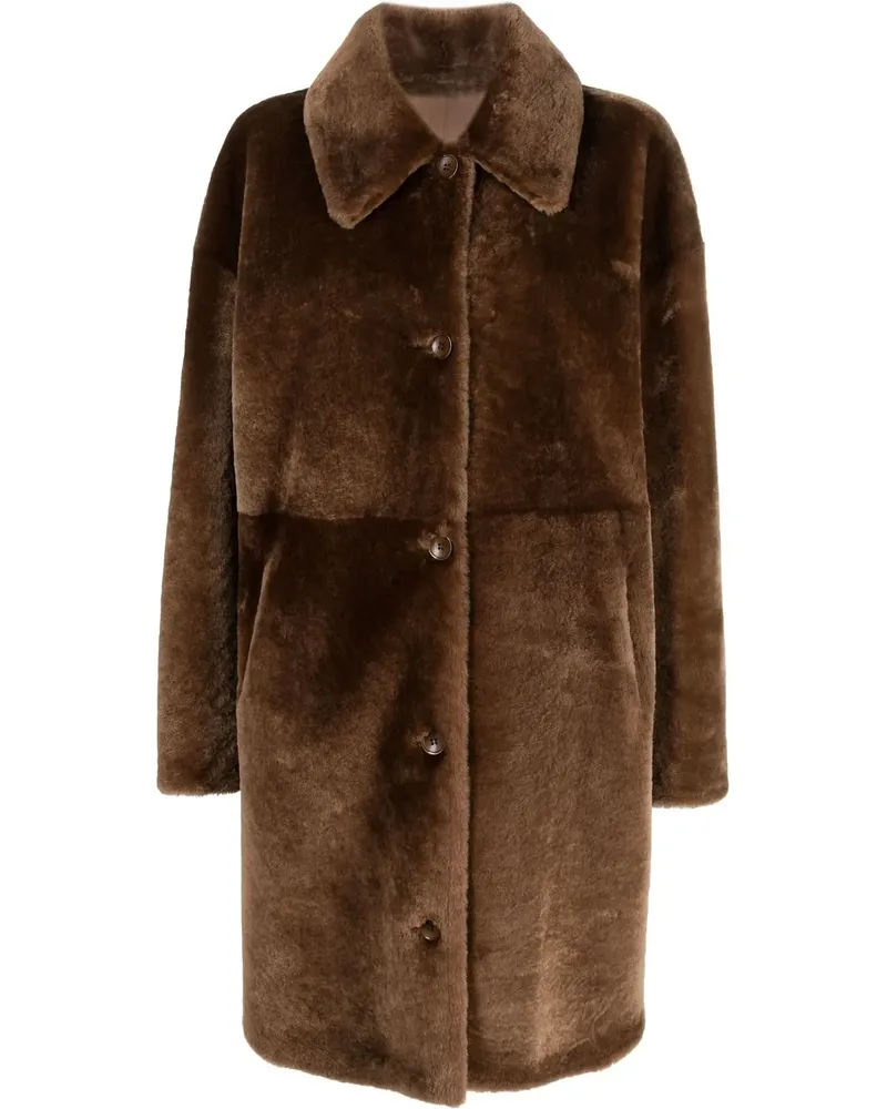 Liska Mantel aus Shearling - Braun Braun