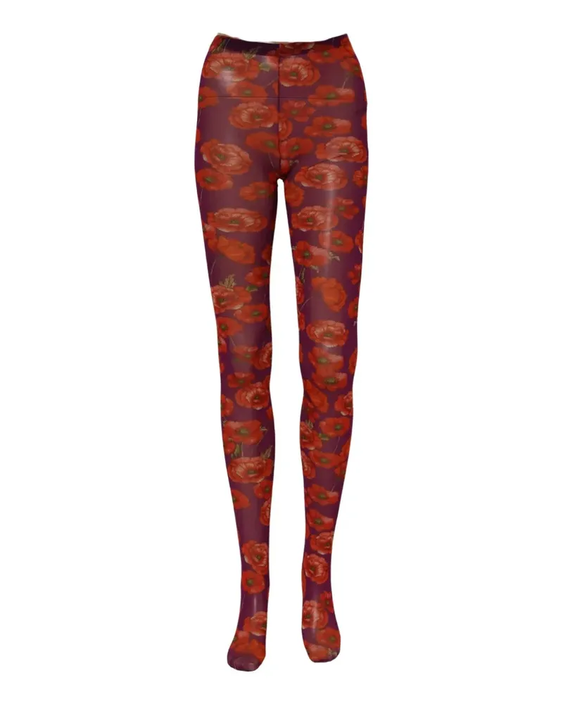 Dolce & Gabbana floral-print tights - Violett Violett