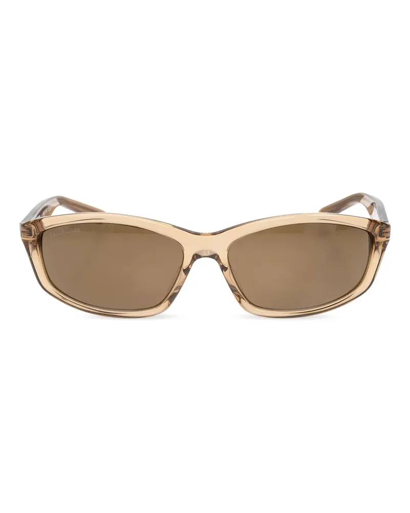 Balenciaga Sonnenbrille mit Logo-Print - Nude Nude