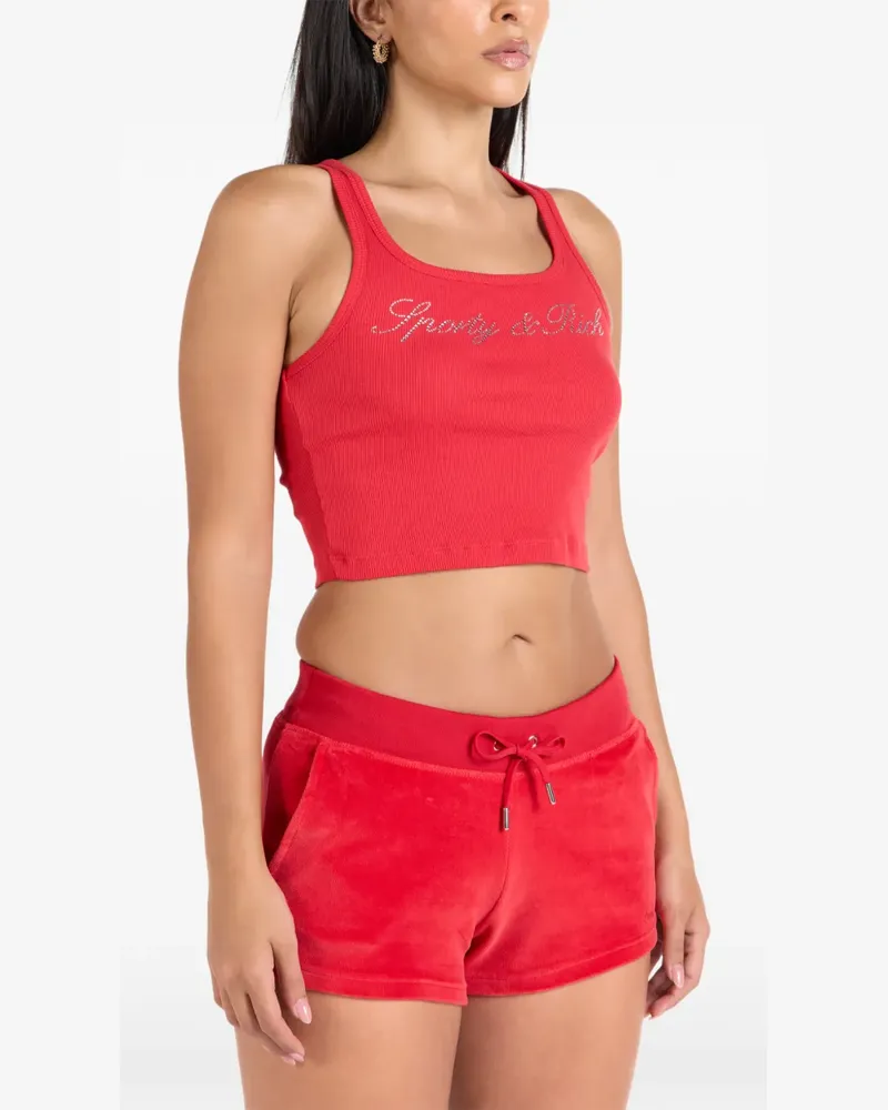 SPORTY & RICH Tanktop mit Logo-Verzierung - Rot Rot