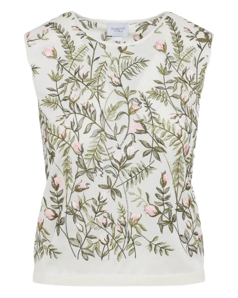 Giambattista Valli floral top - Weiß Weiß