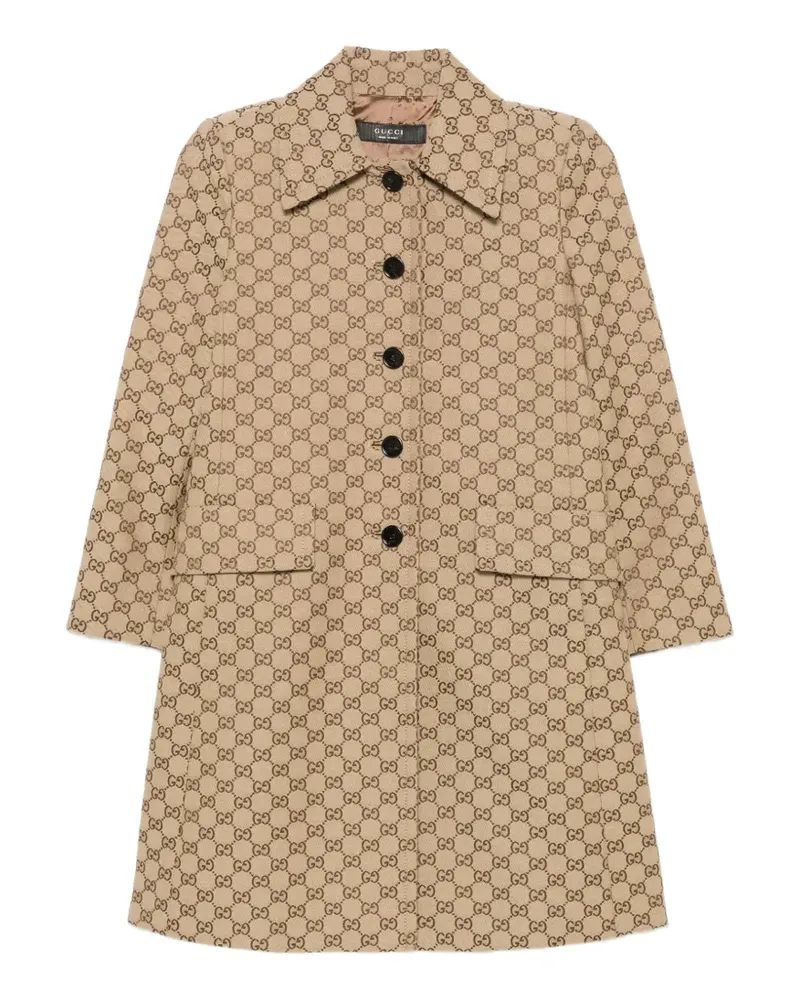 Gucci Mantel aus GG-Canvas - Nude Nude