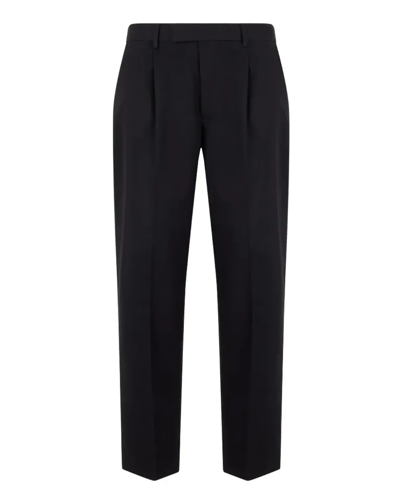 Ermenegildo Zegna pleated pressed-crease trousers - Schwarz Schwarz