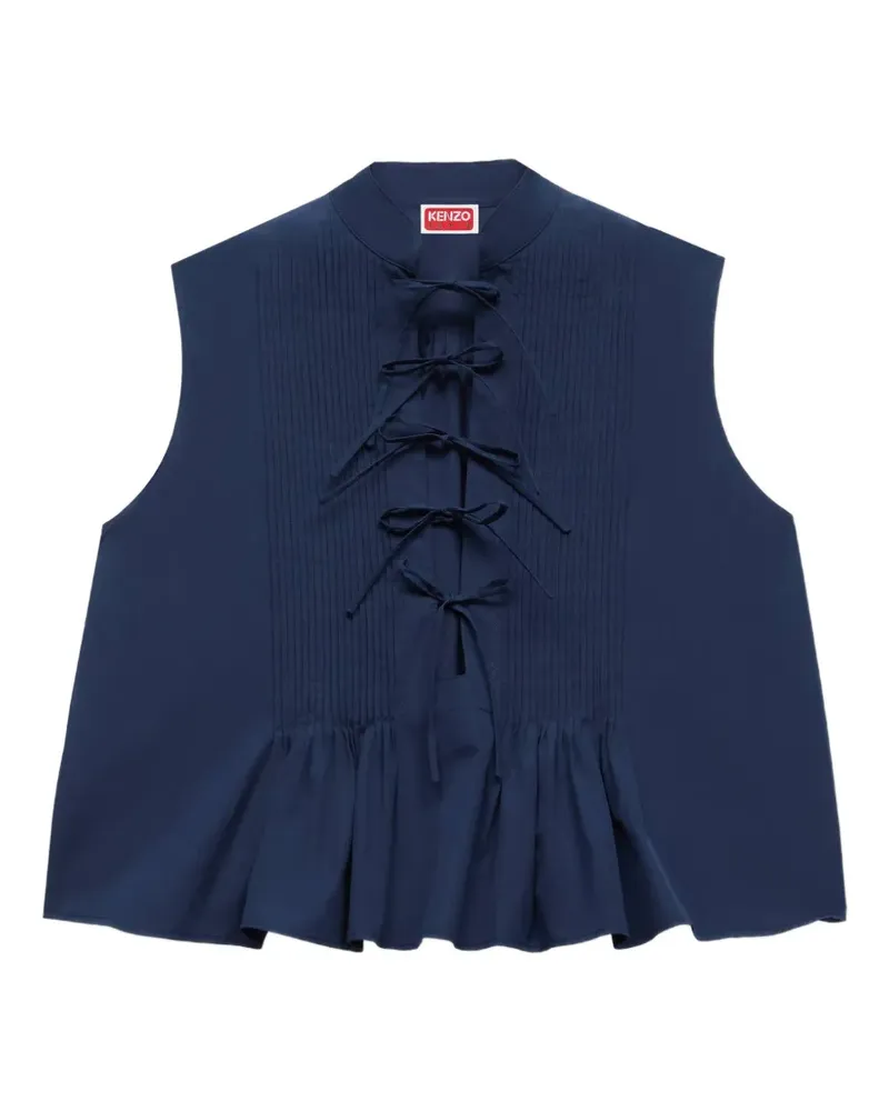 Kenzo Bluse mit Schleifenverschluss - Blau Blau