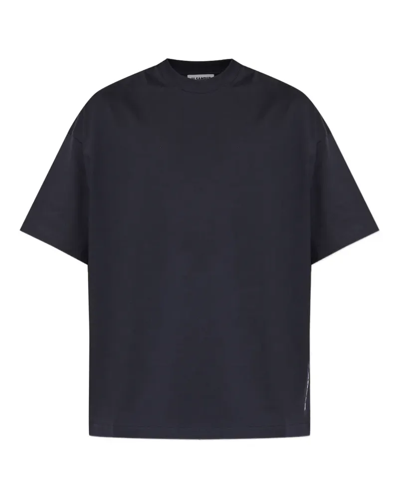 Jil Sander T-Shirt mit Logo-Print - Blau Blau