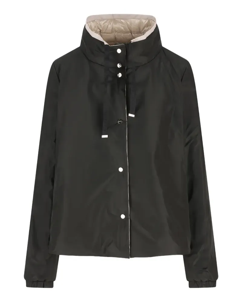 Herno drawstring high-neck jacket - Schwarz Schwarz