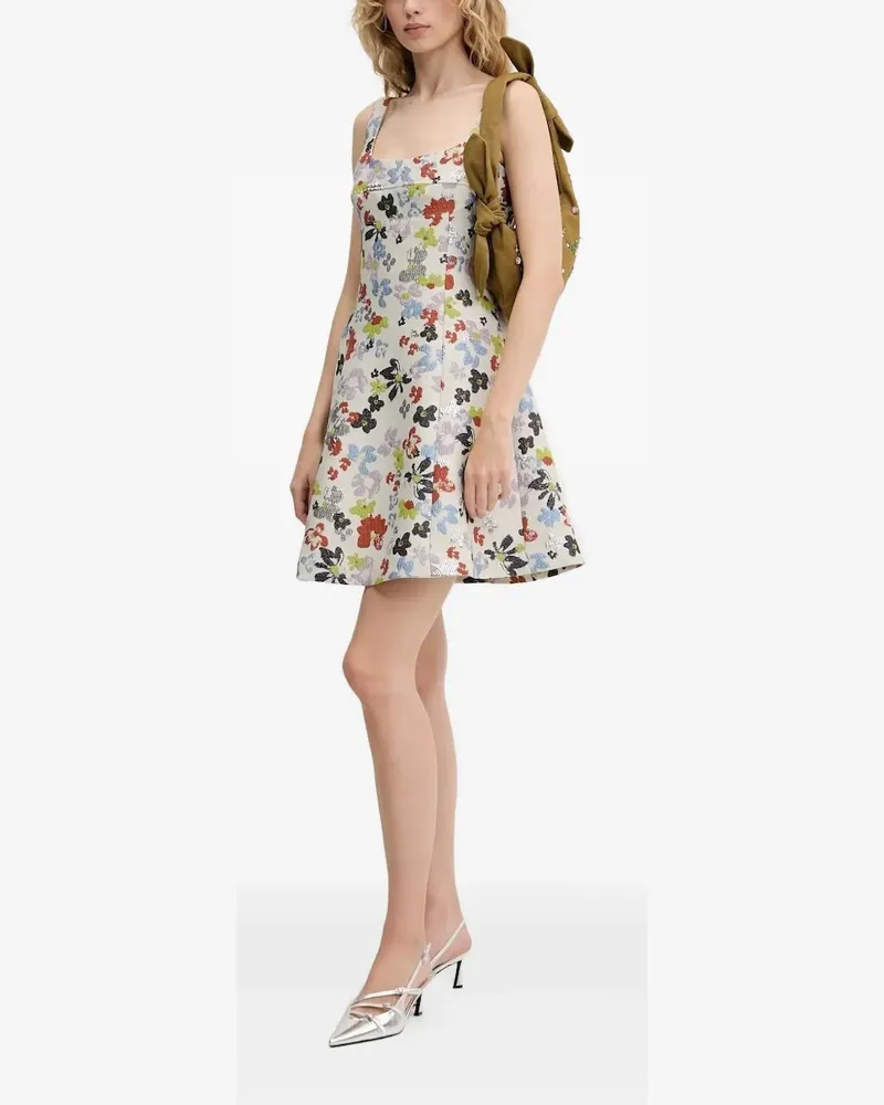 Stine Goya Schnallenriemen-Minikleid mit Blumen-Print - Nude Nude