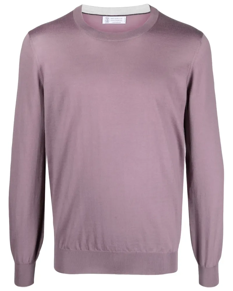 Brunello Cucinelli Fein gestrickter Pullover - Violett Violett