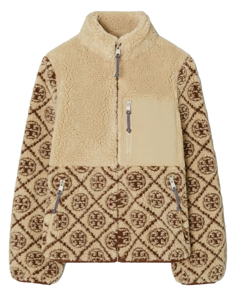 Tory Burch T Monogram Fleecejacke - Nude Nude