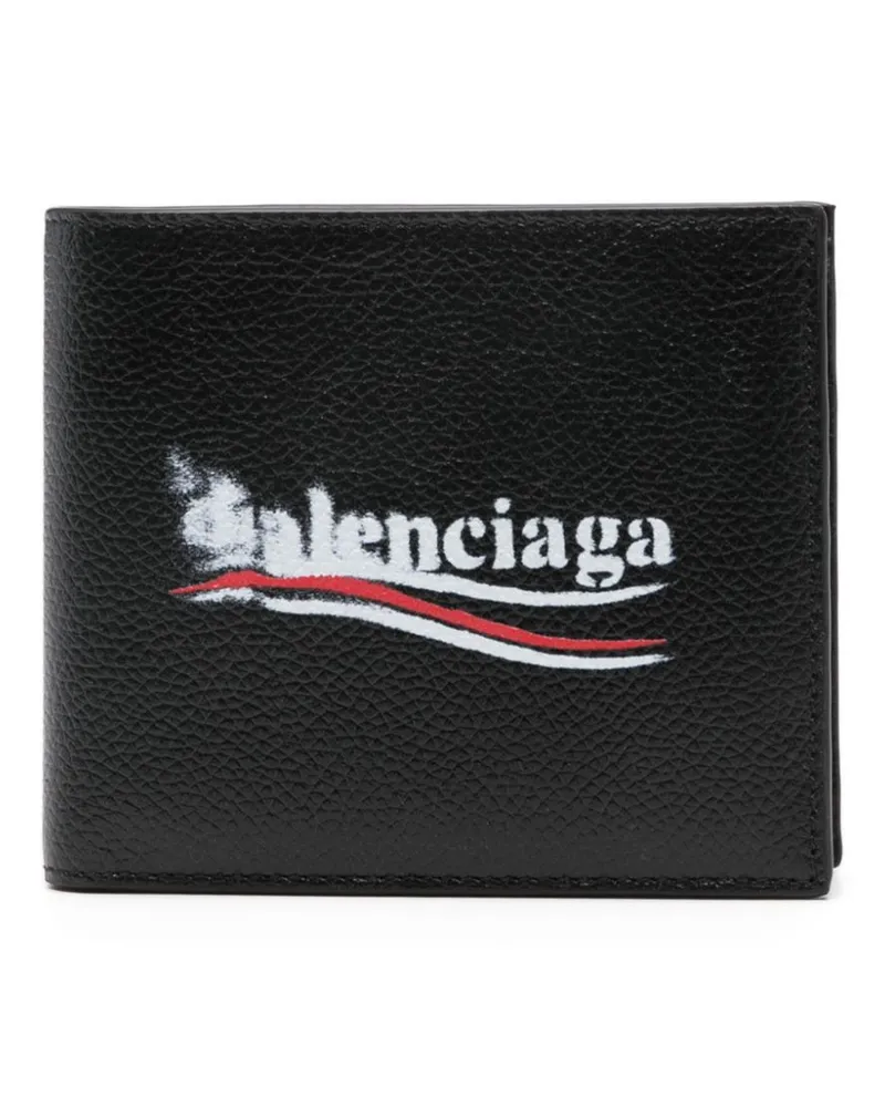Balenciaga Portemonnaie mit Logo-Print - Schwarz Schwarz