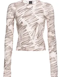 Pinko Moneta T-Shirt mit Glitter Nude