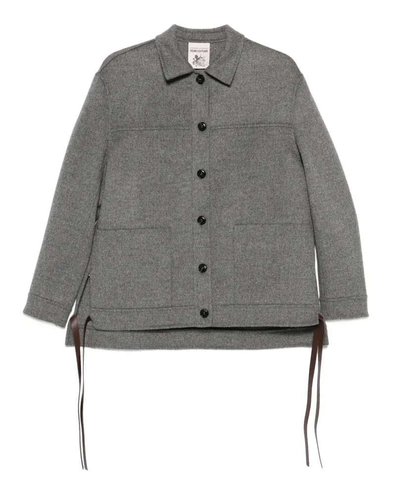 Semicouture Geknöpfte Jacke mit Schnürung - Grau Grau