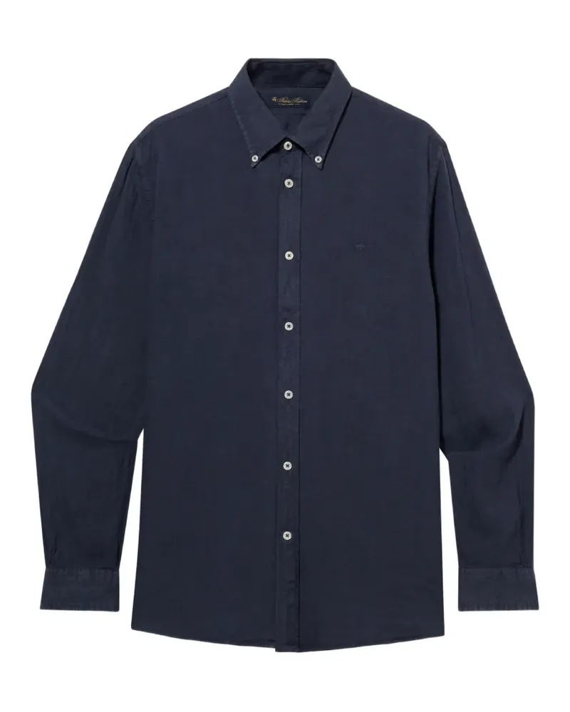 Brooks Brothers Hemd mit Logo-Stickerei - Blau Blau