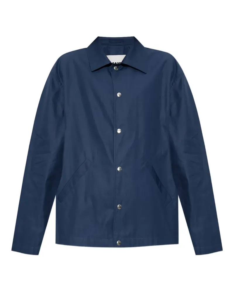 Jil Sander Hemdjacke mit Druckknöpfen - Blau Blau