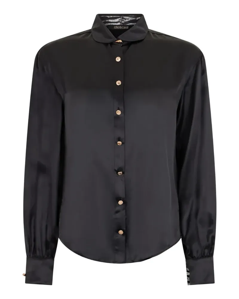 Roberto Cavalli silk button-down shirt - Schwarz Schwarz