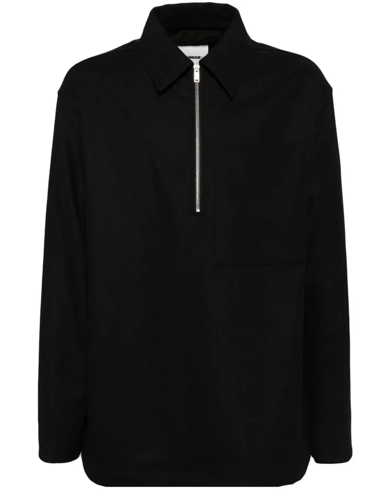Jil Sander Sweatshirt mit Reißverschluss - Schwarz Schwarz