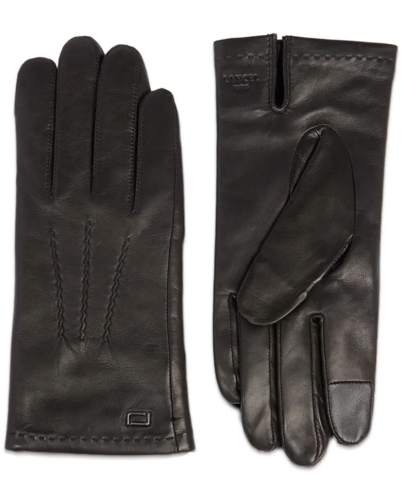 Lancel Sellier Handschuhe mit Logo-Stempel - Schwarz Schwarz