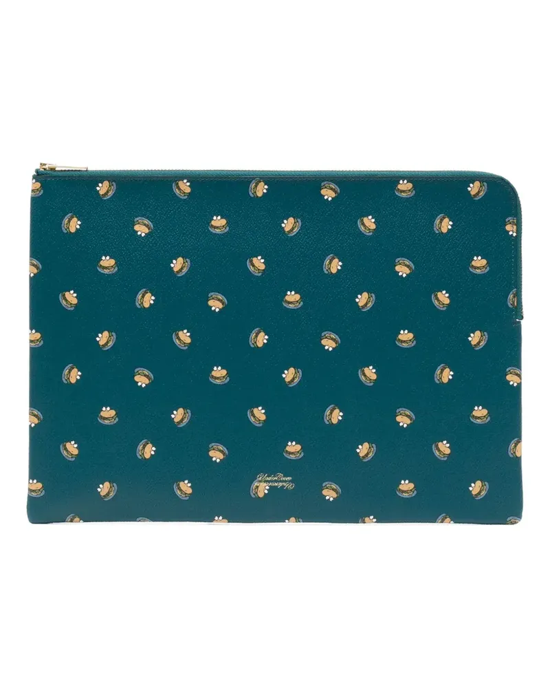 Undercover Clutch mit durchgehendem Muster - Grün Grün